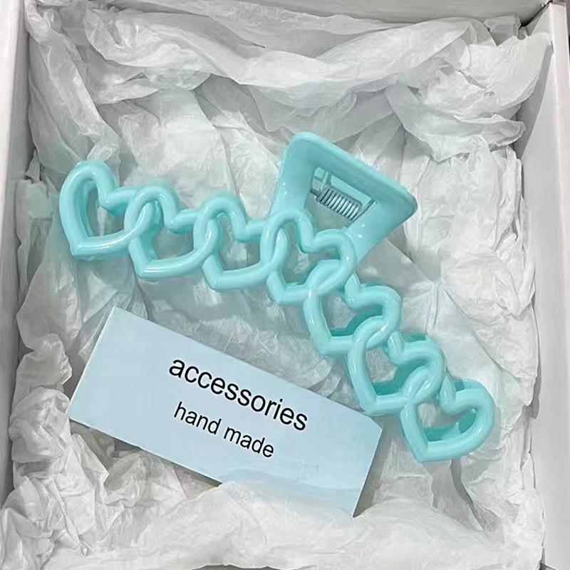 

Полые Геометрические Заколки-Сердечки Зажим-Акула на Затылок Женские Девичьи Головные Уборы Шпильки Аксессуары небесно-голубой