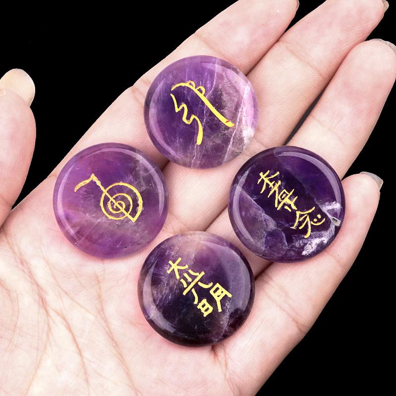 Ametystowy Agat Symbol Światła Reiki dla Wzmocnienia Równowagi