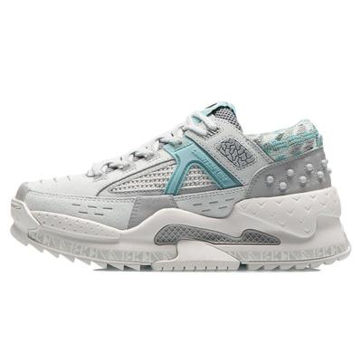 Li Ning CF Peace Shock Absorption Rebound Low-Top Casual Shoes Women Sneakers Snow-Gray AGLR168-3