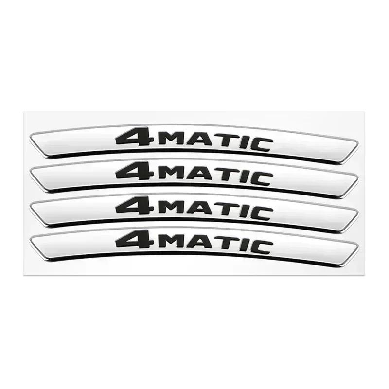 4Pcs Aluminium Car Emblem Wheel Hub Rim Badge Stickers Decals For Mercedes Benz AMG W212 W204 W211W168 W213 W210 W124 GLA GLC