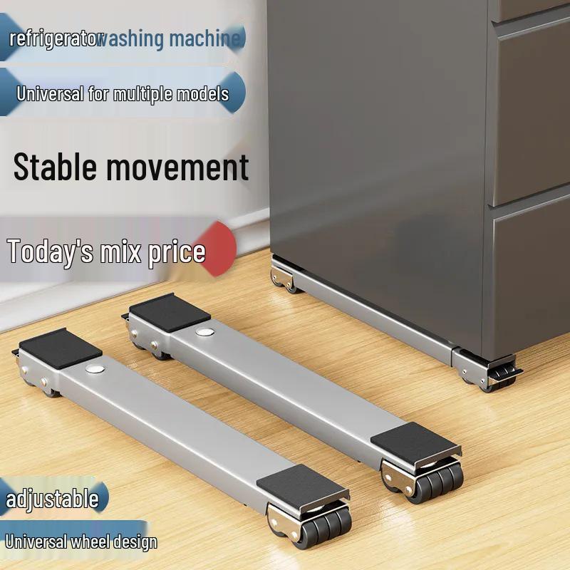 Universal Appliance Roller Base with Casters for Washing Machine, Refrigerator, and Dryer Directional Wheel (24 Dual Wheels) серебряный