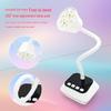 Smart Touchscreen Nail Art Lamp - Fast Dry, No Blackening, Desktop Rechargeable Phototherapy Gooseneck for Nail Tips.