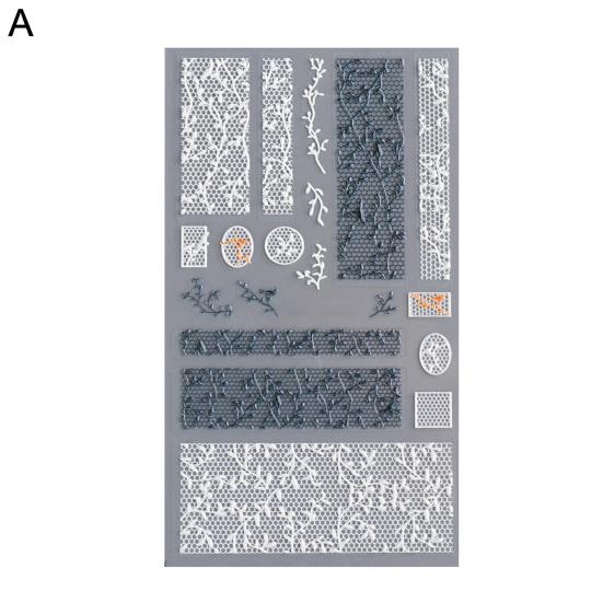 Nagel Prägeaufkleber Spitze Blumenform Rückkleber Ultradünn Graviert Natürliche Maniküren Nagelaufkleber Dekorationen für Damen