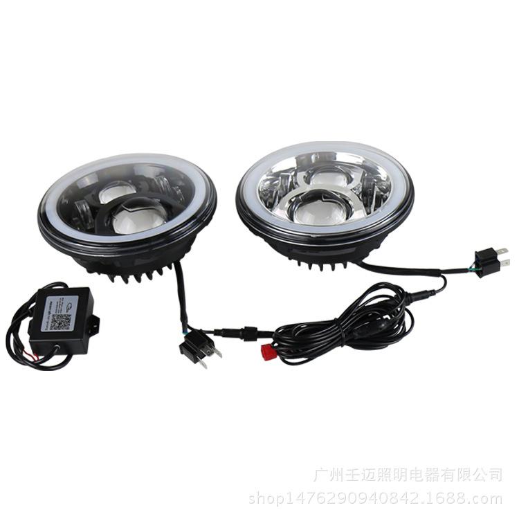 Wrangler 60W 7-inch RGB LED Car Headlights with Bluetooth Control and High Brightness