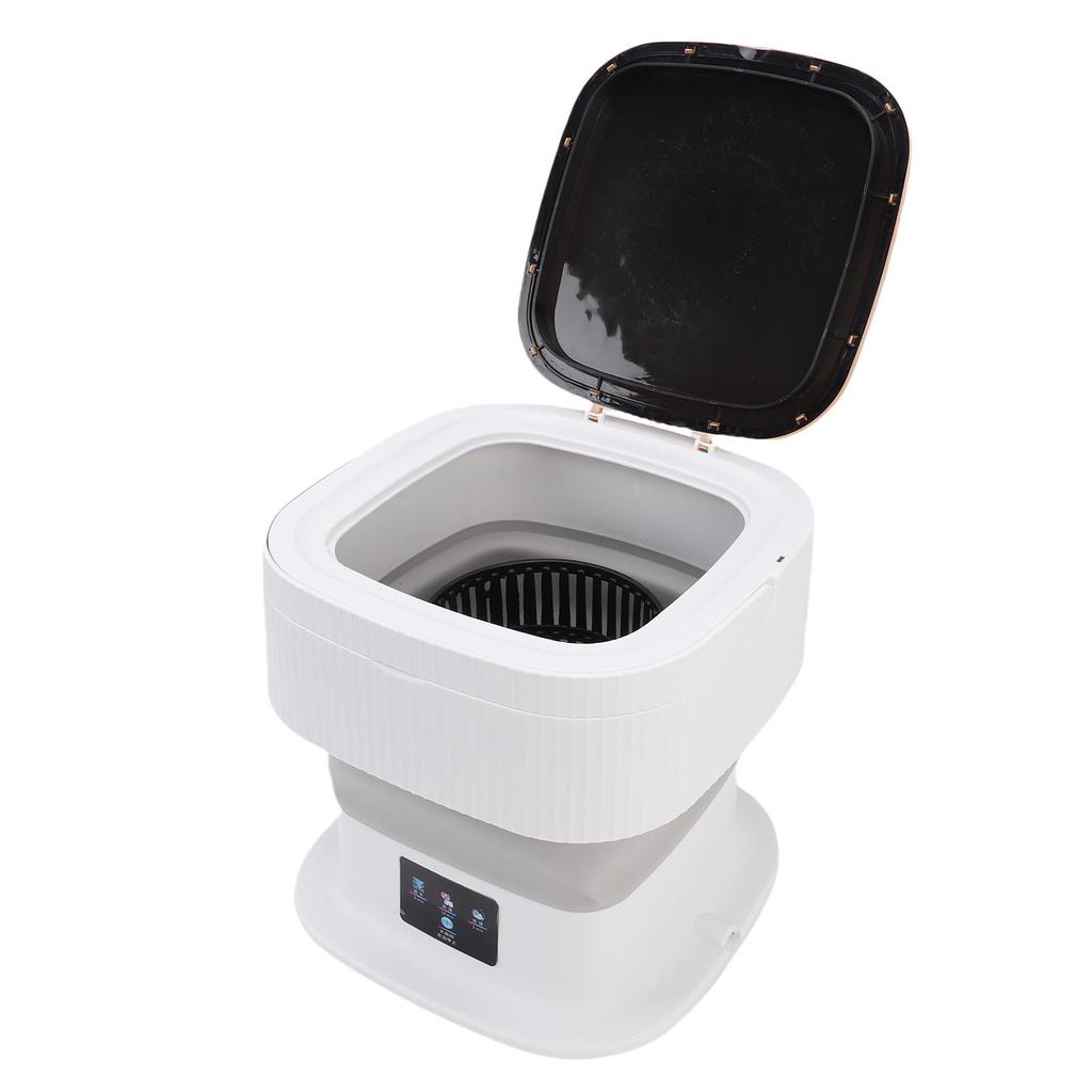 Portable Washing Machine 11.5L Foldable Portable Washer with Soft Drying Automatic Drainage for Home Dormitory EU Plug