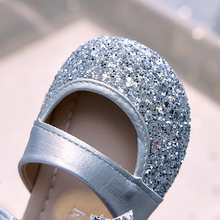 2026 Little Princess Pink Crystal Shoes - Sparkly Autumn Flats for Girls