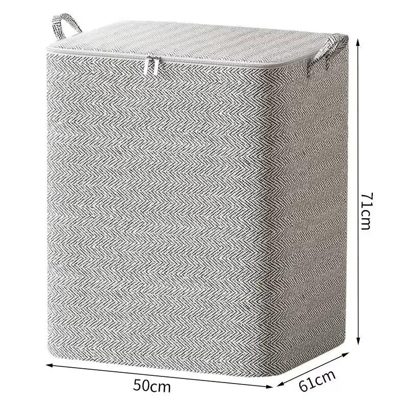 Foldable Quilt Storage Bag Large Capacity Duvet Blanket Non-woven Sorting Bags Dustproof Clothes Organizer Household Moving Bag