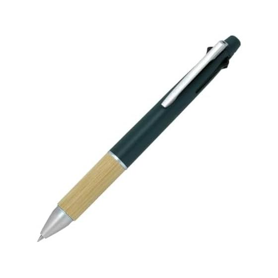 Jetstream 4&1 BAMBOO Oregano Green Multi Pen MSXE5200B5 Mechanical Pencil 4-Color Ballpoint 0.5mm Natural Bamboo Grip Limited Color