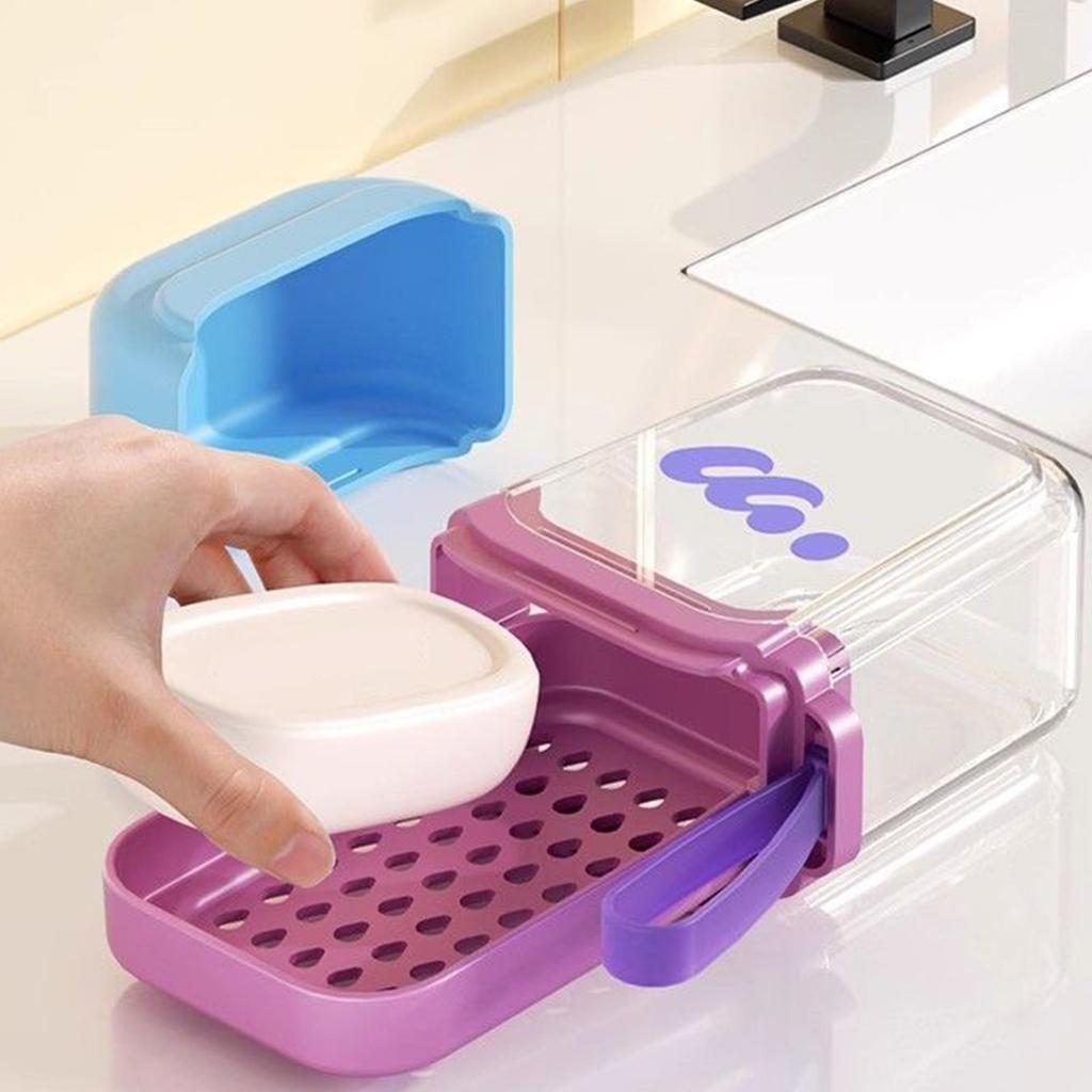 Portable Travel Soap Box Household Cartoon Dopamine Waterproof Soap Box Creative Travel Dedicated Soap Box Supplies Accessories