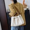 Elegant Faux Fur Shoulder Bags for Women Large Capacity Ladies Soft Plush Chain Handbags Fluffy Solid Color Underarm Bags Winter