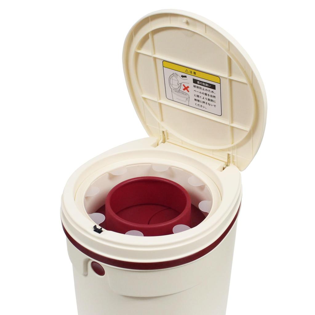 Diaper Disposal Trash Can Mini 12L with 1 Dedicated Cassette Deodorizing Deodorizing Antibacterial Baby Nursing Care Ivory V&A DEO/PAIL