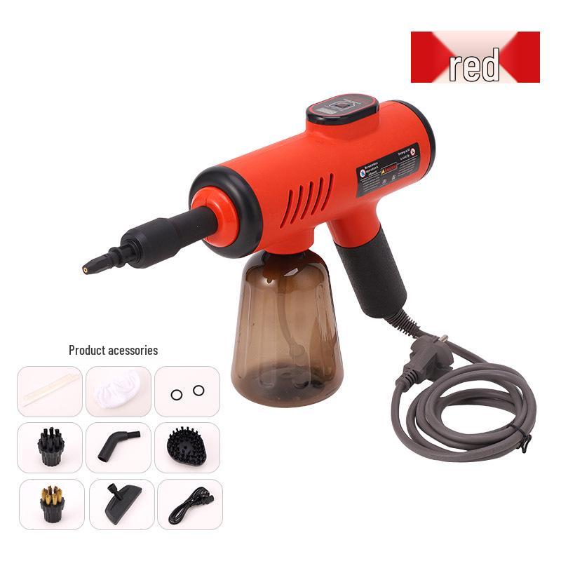 

Ручной пароочиститель с 3 скоростями и высокой температурой для кухни, автомобиля и ткани Brazilian Standard красный