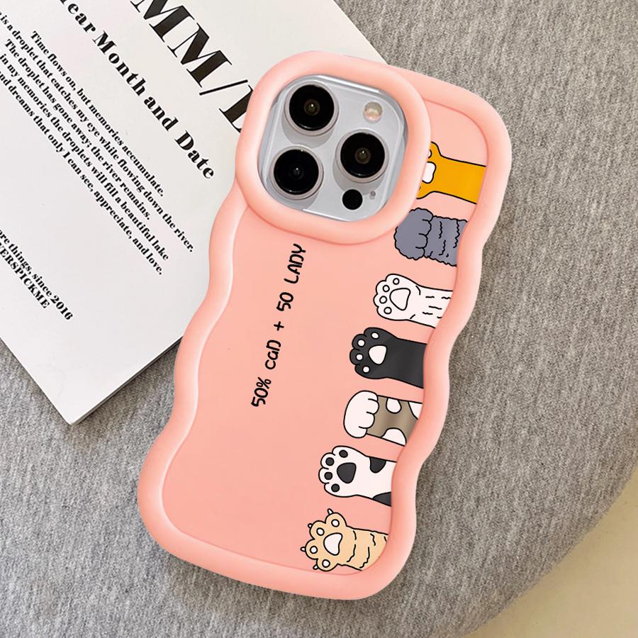 Case for iPhone 8 17 Air 12 13 11 14 16 Pro Max XR 15 Plus Soft Phone Cover Cute Cartoon Cat