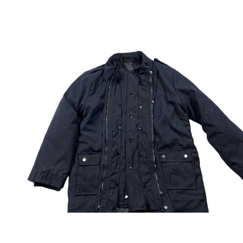 Мужская хлопковая куртка для осени и зимы, отечественная, со съемной внутренней подкладкой, хлопковый рабочий костюм в стиле железнодорожной формы Dark Blue 180