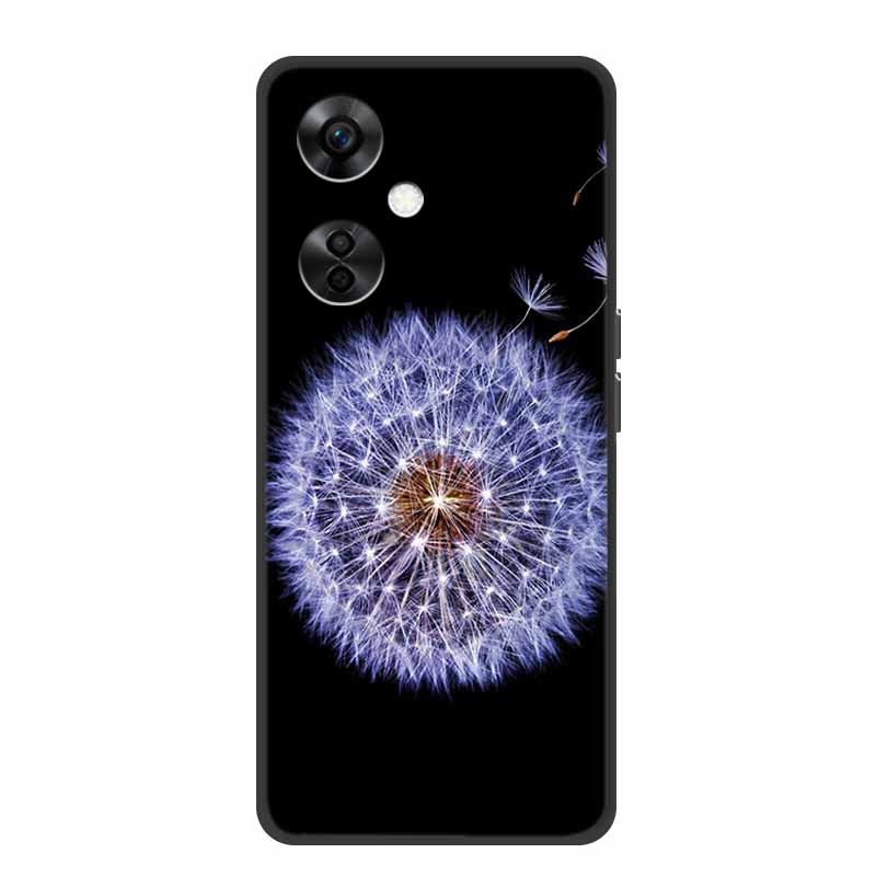 For OnePlus Nord CE 3 Lite 5G Cases Black Silicone Soft Cute Cat Rose Case For OnePlus Nord CE 3 5G Heart Lion Luxury TPU Cases