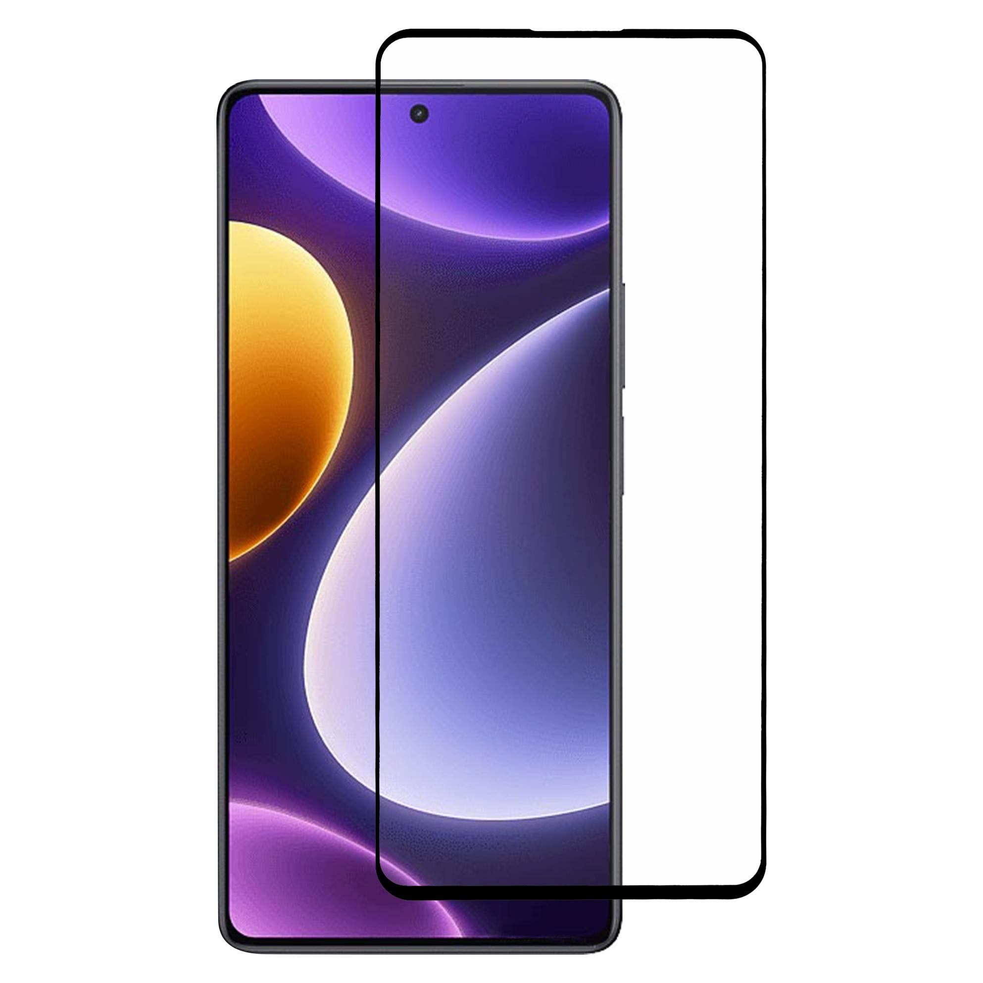 

Для Xiaomi Redmi Note 12 Turbo/Poco F5 5G Захисне скло з шовкографією на весь екран Плівка із загартованого скла з повним клейовим шаром Type A