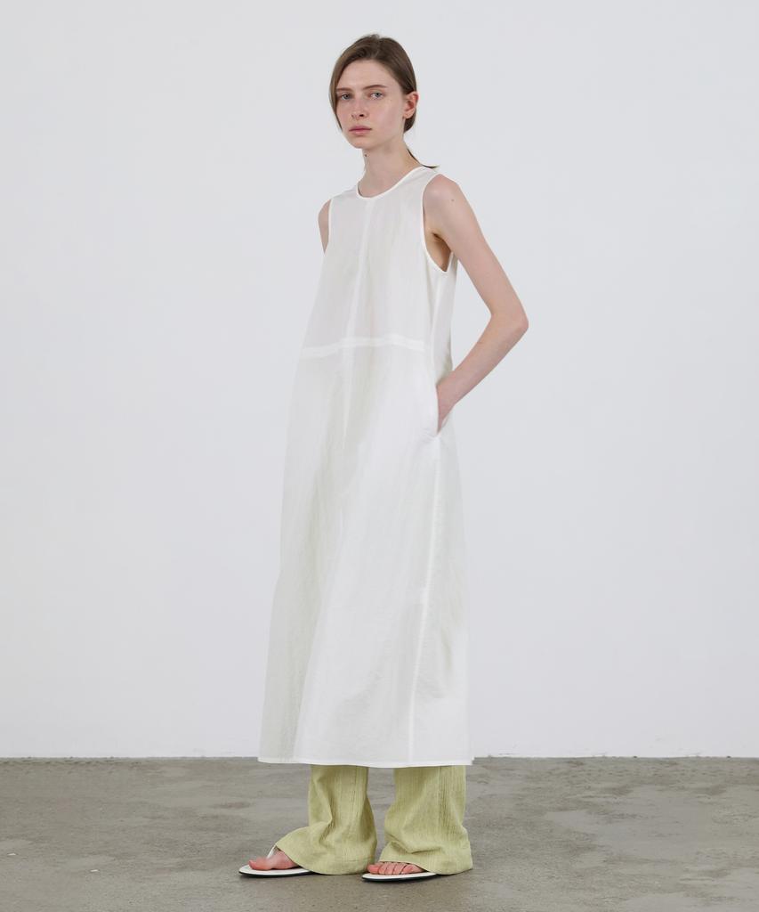 Leuba Ribbon Tie Layered Dress - White