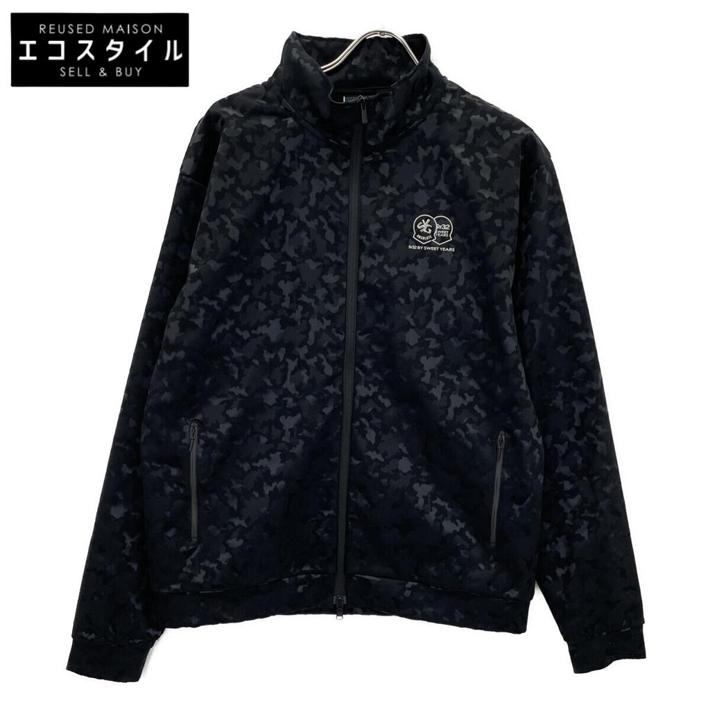 SY32 by SWEET YEARS SYG-24A006ABS Black Stretch Jacquard Camouflage Jacket Jacket XXL blackUsed
