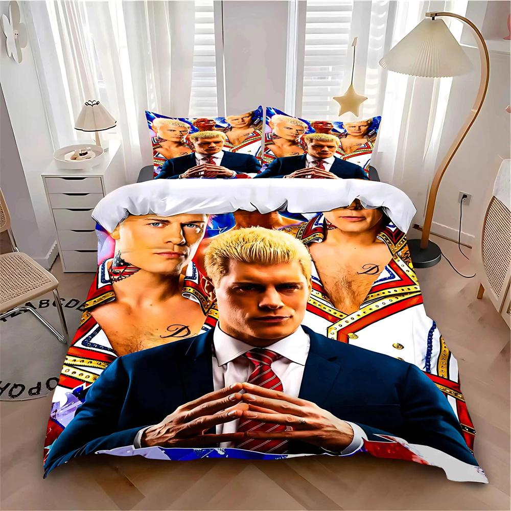 

Новый комплект постельного белья Cody Rhodes American Nightmare Single Twin Full Queen King Size Bed Set Adult Kid Bedroom Duvetcover Sets Anime 70x133cm 2pcs
