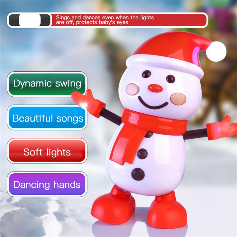 Electric Dancing Interactive Snowman Toys With LED Music Walking Singing Cute Treasure Doll For Kids Baby Gifts Christmas Toys