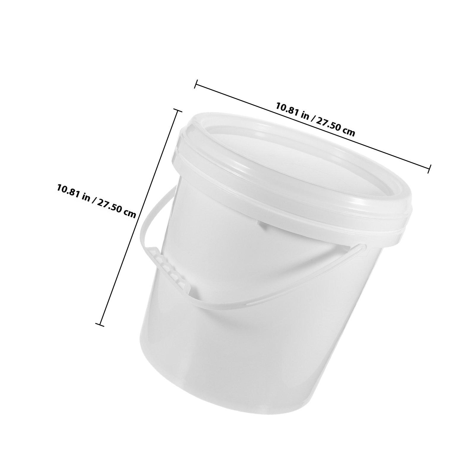 

10 Liter Painting Bucket Food Grade Hdpe Material Airtight Lid Handle Design for Paint Storage Color Mixing Outdoor Use белый