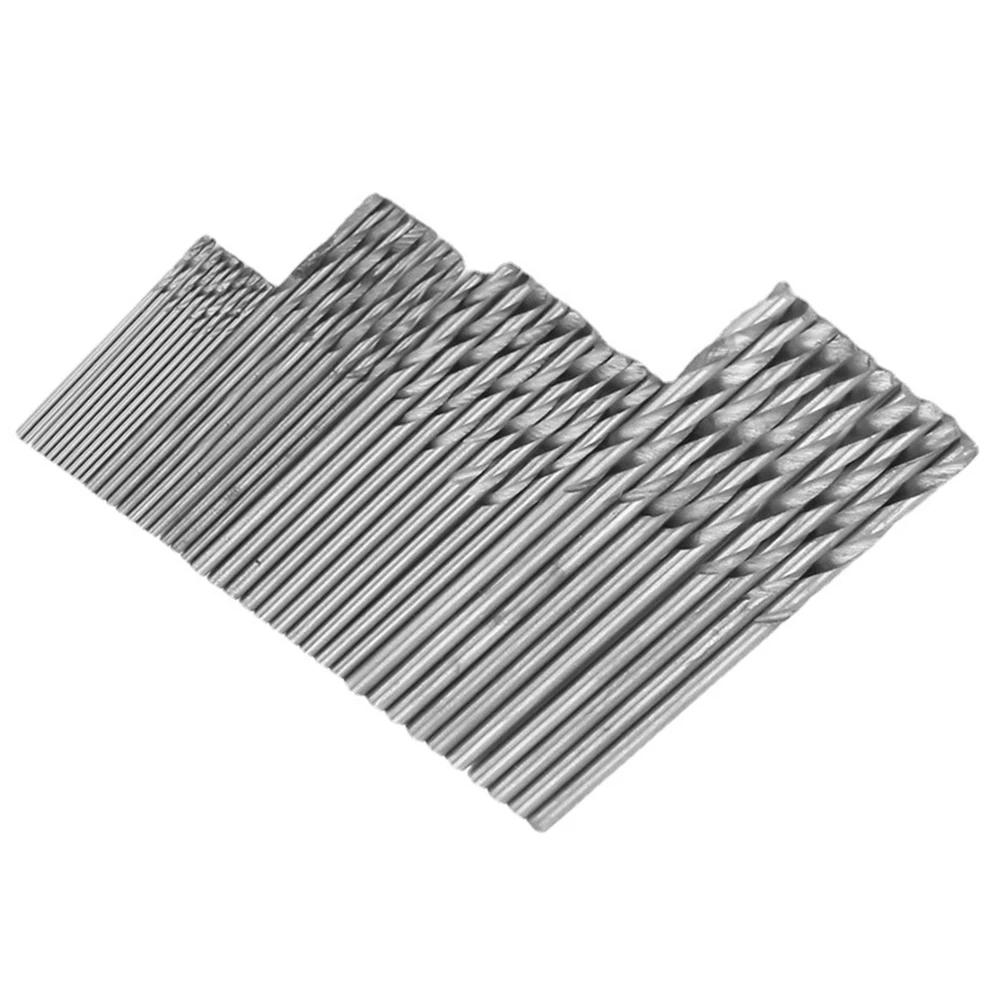 50PCS 1mm, 0.5mm, 2mm, 2.5mm, 3mm Drill Bits Set Drill Bits For Metal And Wood Complete Bit Set Enhanced Hardness Process