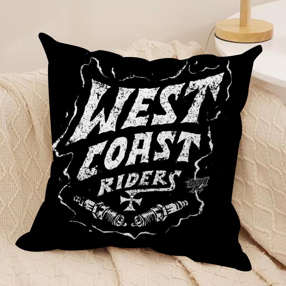 CChoppers WWest CCoast Cushion Cover Silky Short Plush DoubleSided Printed Pillow Case for Sofa All Seasons Home Decor Gift