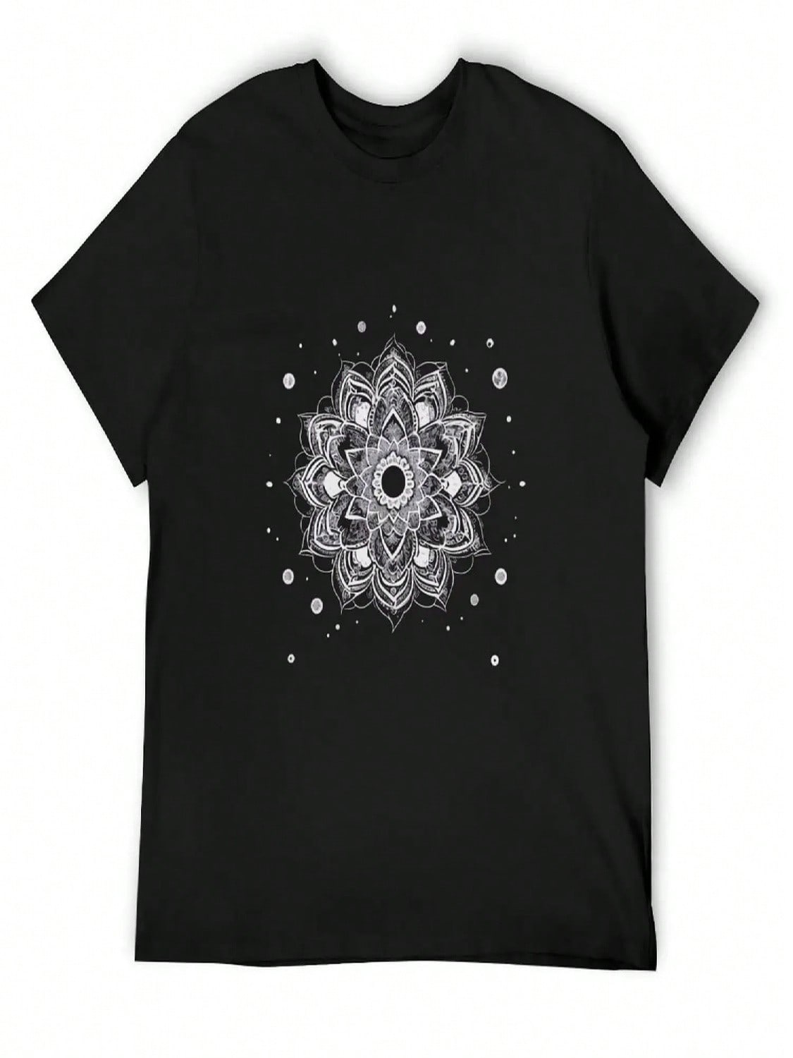 Flower Moon Mandala T-Shirt Cute Tops Football T Shirt Shirts unisex s T-Shirt S разноцветный