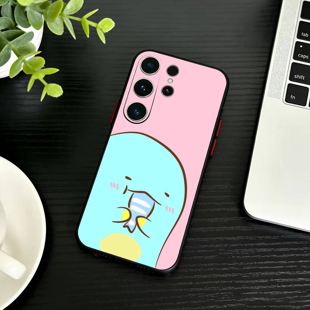 D-Sumikko Gurashi Phone Case For Samsung S26,S25,S24,S23,S22,S21,S20,Ultra,Plus,FE Black Soft Cover