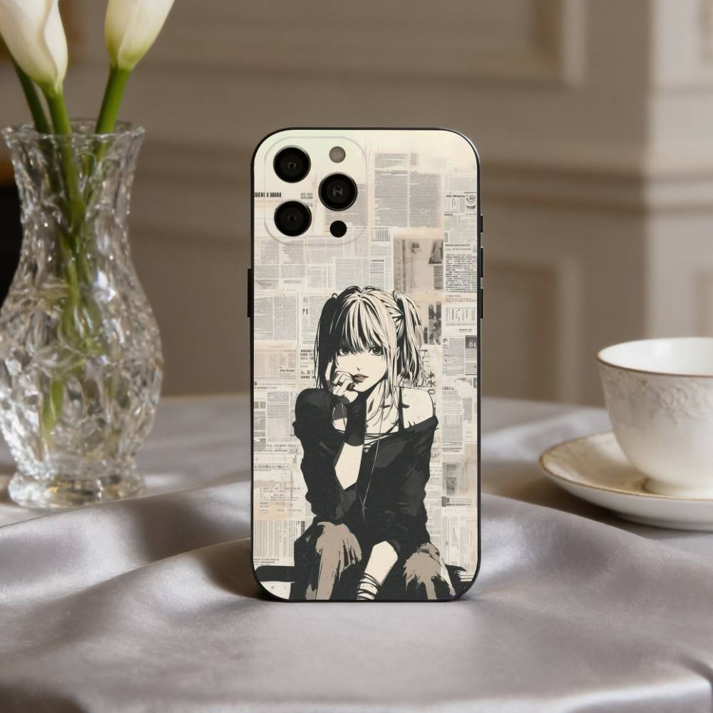 M-Misa D-Death-H N-Note-E Phone Case For iPhone 17pro, 16,15,14,13,12,11 X XR Plus,Others Soft Black Cover