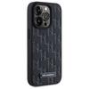 Karl Lagerfeld Klhmp15Lpkhporpk Iphone15 Pro 6.1 Hardcase Czarny/Black Leather Monogram Metal Logo Magsafe