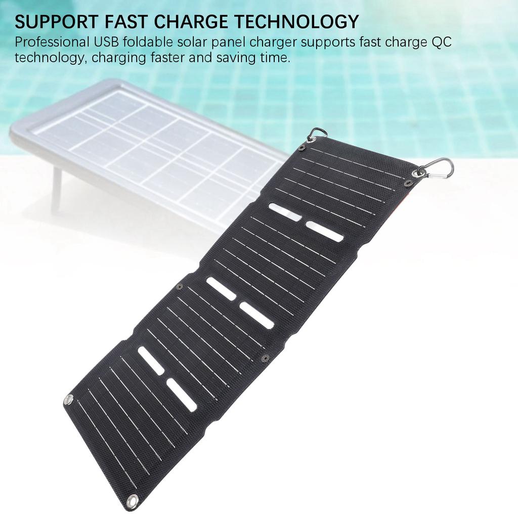 USB Foldable Solar Panel Professional 4 Folds Energy Saving Fast Charging 40W Portable Folding Solar Charger Kit