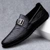 Men's Shoes 2025 Summer New Men's Daily Going Out Wear Casual Leather Shoes One Pedal Waterproof Soft-soled Doudou Shoes