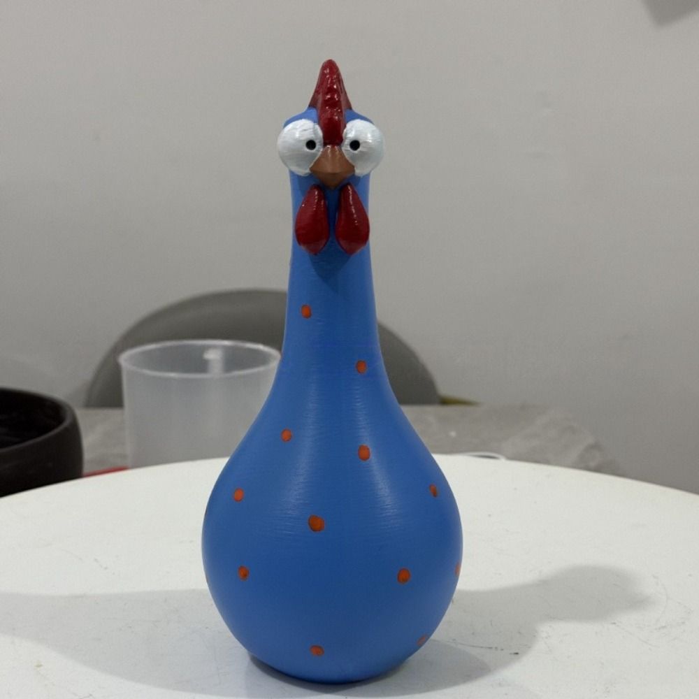 Colorful Dot Long Neck Chicken Vases Lifelike Flower Arrangement Vase  Living Room Decor