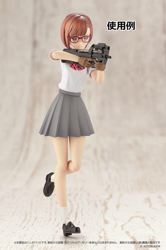 Little Armory LAOP14 Sousai Shojo Teien Tactical Gloves 2 Handgun Set Tan Plastic Model Parts