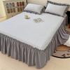 3pcs Bedding Simple Flower Bed Skirt With Pillowcases Wedding Bedspread Bed Sheet Mattress Cover Full Twin Queen King Bedsheets