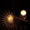Clear Tulip Shaped Glass Creative Tea Light Jars Candlestick Stand Candle Pillar Candle Holder