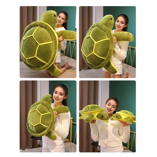 Yousheng Turtle Doll Soft Pillow Various Sizes Healing Turtle Shape Plush Toy Bed Back Cushion Desktop Ornament