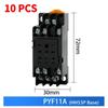10 PCS Small Intermediate Relay AC Electromagnetic Relay with Base Switch HH52P HH53P HH54P HH62P HH63P HH64P
