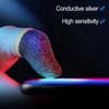 2Pcs Sweat Proof Carbon Fiber Mobile Game Finger Sleeves Cots Thumb Protector