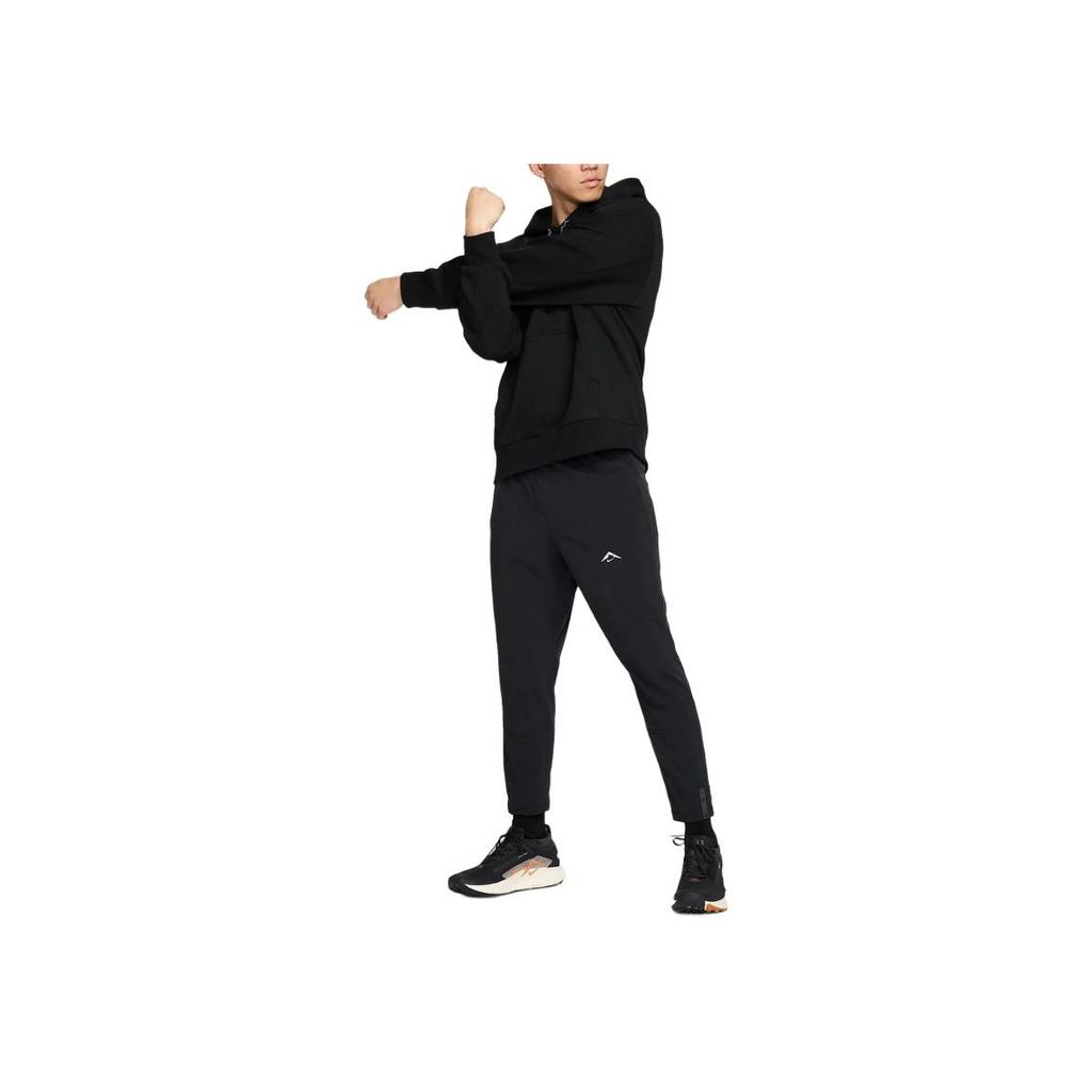 Nike Pantaloni Sportivi Uomo in Maglia Logo Tapered Quick-Dry Neri HJ3577-010