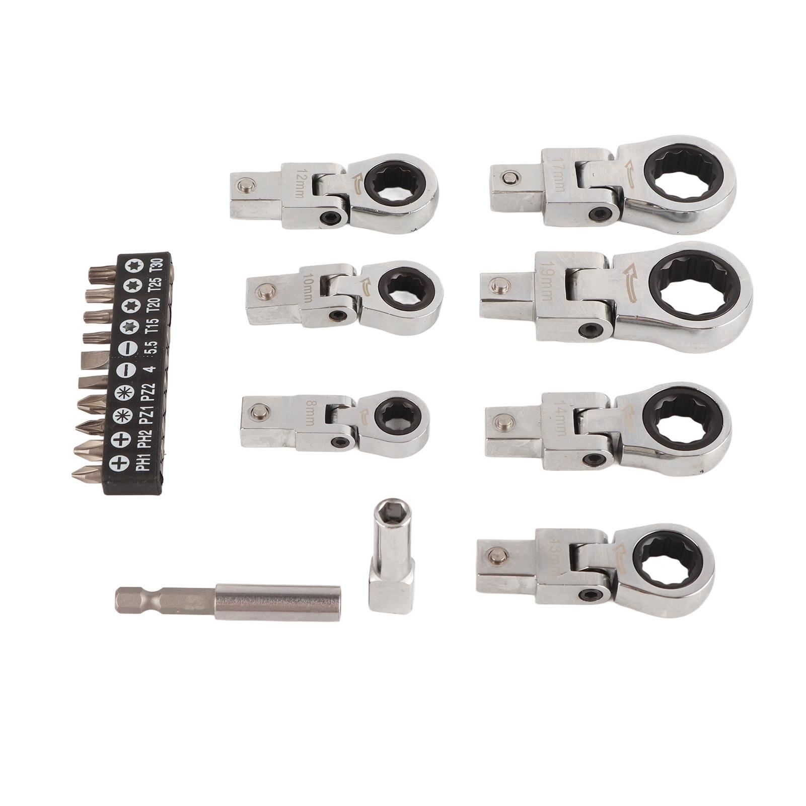 

Набор из 20 ключей с трещоткой, сменные вращающиеся на 180 градусов гибкие ключи, набор отверток