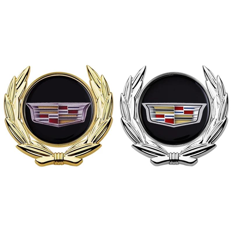 3D kovová boční emblémová nálepka na blatník auta, znak na okno, zadní kufr pro Cadillac ATS BLS CT5 CTS STS XT6 XTS Escalade Deville DTS