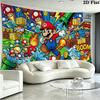 Super Bros Wall Tapestry Aesthetic Wall Hanging Printed Fabric Blanket Decorative Tapestries for Bedroom Living Room Home Decor