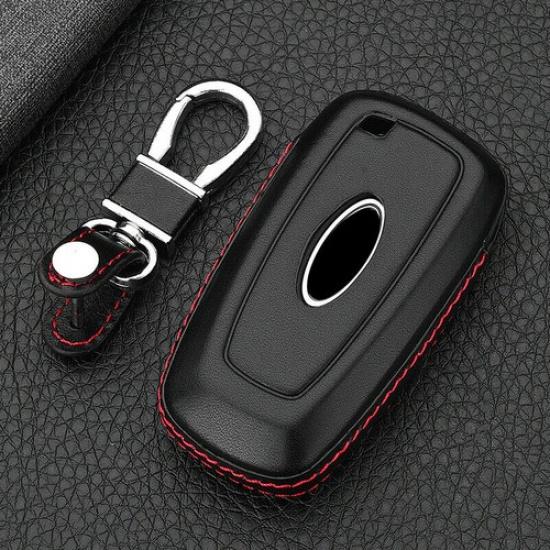Premium Leather Car Key Fob Cover Case Bag For Ford Fusion EDGE Explorer F-150
