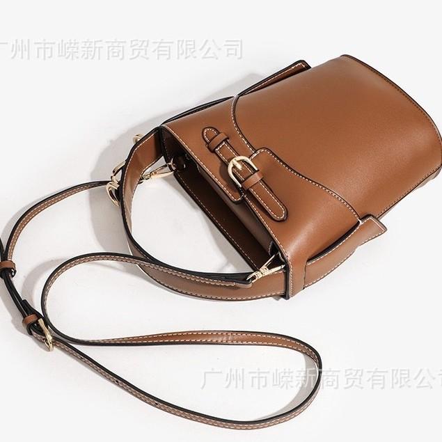 Spanish Women'S Bag Trendy Buckle Decoration Popular Shoulder Portable Bucket Messenger Bag Women