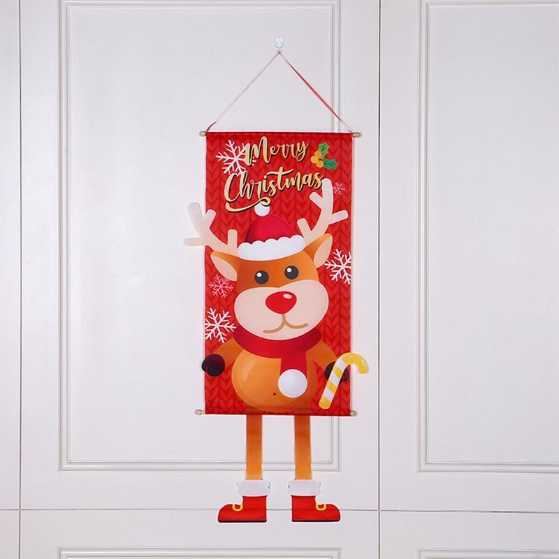 Christmas Hanging Flag Porch Door Banner Christmas Decorations For Home 2024 Ornaments Xmas Gifts Navidad New Year Decor 2024