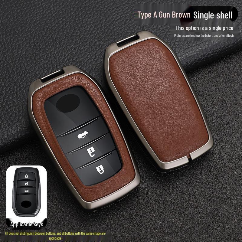 Toyota RAV4 Smart Key Zinc Alloy Leather Protective Case