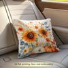 1pcs Autumn Pumpkin Sunflower Cushions Pillowcase Polyester Cushion Cover Throw Pillow Pillowcover Home Car Sofa Decor
