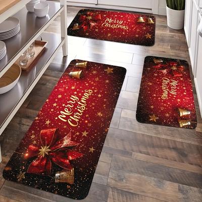 1 pz Tappeti da cucina anti-fatica Natalizi Tappetino da cucina spesso imbottito antiscivolo impermeabile resistente Tappetino da cucina confortevole